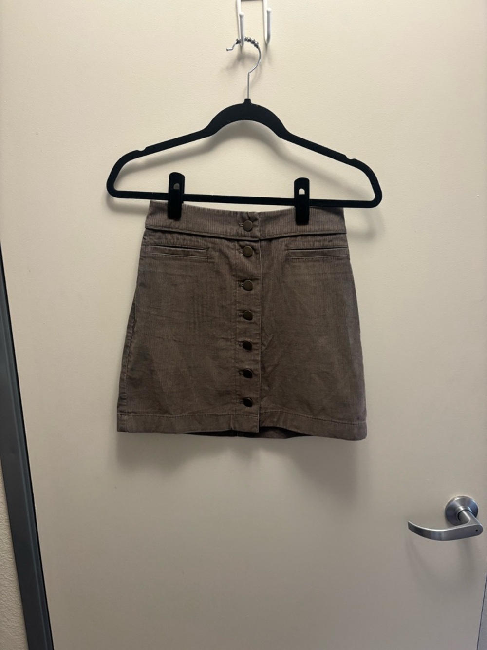 Wilfred Corduroy Button-Front Mini Skirt - Brown
